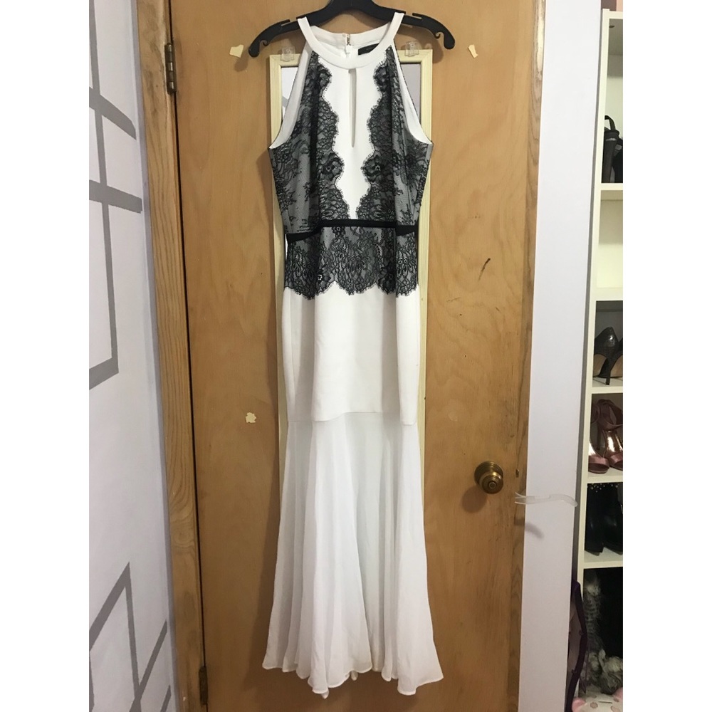 BCBG Maxazria white and black dress